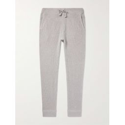 Slim-Fit Waffle-Knit Cashmere Drawstring Trousers