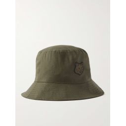 Logo-Appliqued Cotton-Twill Bucket Hat