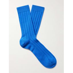 Ribbed Cashmere-Blend Socks