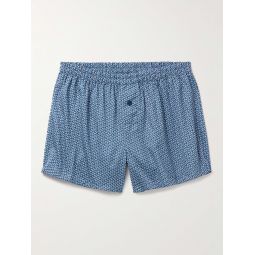 Printed Cotton-Sateen Boxer Shorts