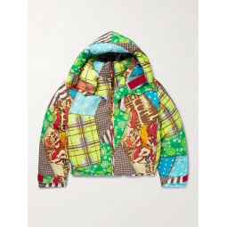 Printed Cotton and TENCEL Lyocell-Blend Hooded Down Jacket