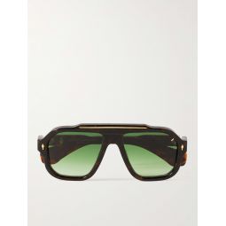 Octavian Aviator-Style Tortoiseshell Acetate and Gold-Tone Sunglasses