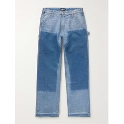 Straight-Leg Distressed Jeans