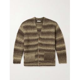 Kent Striped Brushed Wool-Blend Cardigan