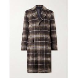 Morgan Checked Brushed Wool-Blend Coat