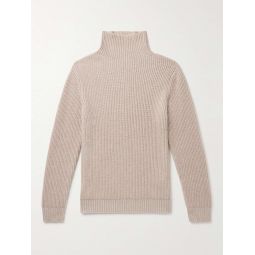 Slim-Fit Ribbed Cashmere Rollneck Sweater