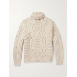 Theo Cable-Knit Merino Wool Rollneck Sweater