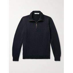 Alpaca, Merino Wool, Cashmere and Silk-Blend Half-Zip Sweater