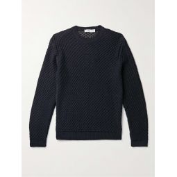 Honeycomb-Knit Alpaca and Silk-Blend Sweater