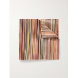 Striped Silk-Jacquard Pocket Square