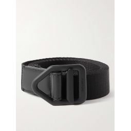 4cm Leather-Trimmed Canvas Belt