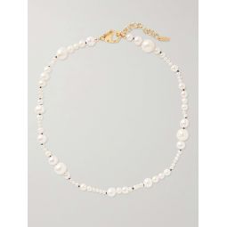 Micah Gold-Plated Pearl Necklace