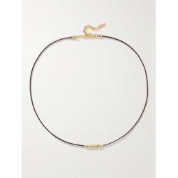 Rhodes Gold-Plated and Cord Beaded Necklace