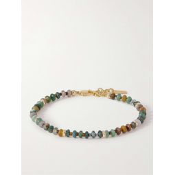 Boris Gold-Plated, Agate and Rondelle Beaded Bracelet