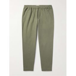 Assembly Cropped Tapered Washed Cotton-Moleskin Trousers
