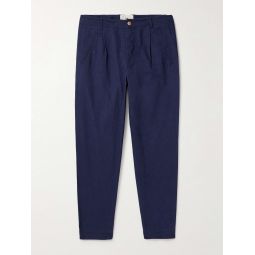 Assembly Tapered Cropped Pleated Cotton Trousers