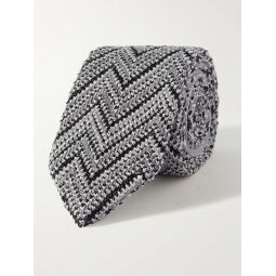 8.5cm Crochet-Knit Wool and Silk-Blend Tie