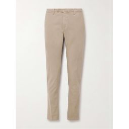 Slim-Fit Garment-Dyed Cotton-Blend Twill Suit Trousers