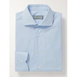 Cutaway-Collar Cotton-Twill Shirt
