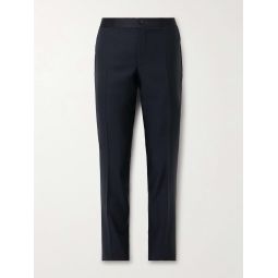 Slim-Fit Satin-Trimmed Wool Tuxedo Trousers