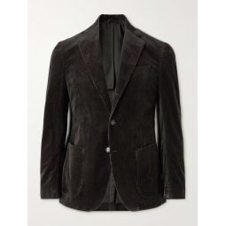 Slim-Fit Cotton Corduroy Suit Jacket
