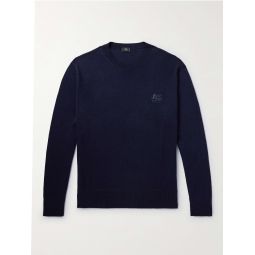 Logo-Embroidered Cotton and Cashmere-Blend Sweater