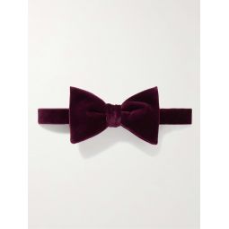 Pre-Tied Cotton-Velvet Bow Tie