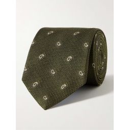 8.5cm Embroidered Silk-Grenadine Tie