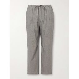 Key West Straight-Leg Striped Cotton and Linen-Blend Trousers