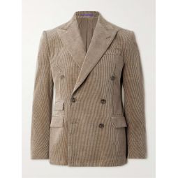 Kent Slim-Fit Double-Breasted Cotton and Cashmere-Blend Corduroy Suit Jacket