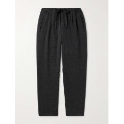 Keywest Straight-Leg Cotton and Cashmere-Blend Drawstring Trousers