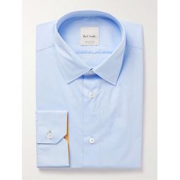 Slim-Fit Cotton-Blend Poplin Shirt