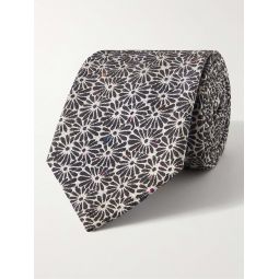 7cm Floral-Jacquard Cotton and Silk-Blend Tie