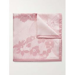 Floral-Print Silk-Twill Pocket Square