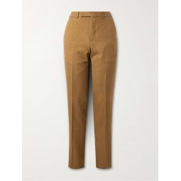 Straight-Leg Linen and Wool-Blend Twill Suit Trousers