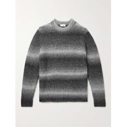 Ribbed Striped Alpaca-Blend Sweater
