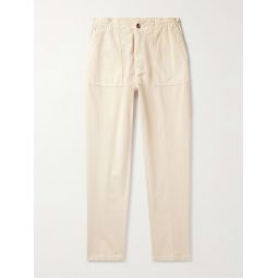 Fatigue Tapered Garment-Dyed Stretch-Cotton Corduroy Drawstring Trousers