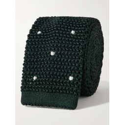 5.5cm Polka-Dot Knitted Silk Tie