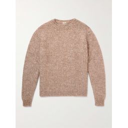 Ethan Knitted Melange Wool, Mohair and Silk-Blend Sweater