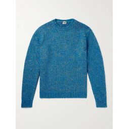 Ethan Knitted Melange Wool, Mohair and Silk-Blend Sweater