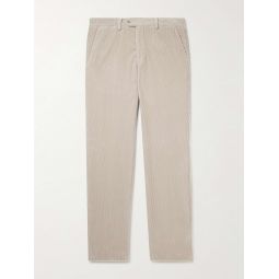 Modluca Straight-Leg Pleated Cotton-Corduroy Trousers