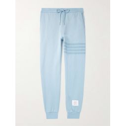 Tapered Striped Cotton-Jersey Sweatpants