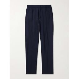 Drew Tapered Pleated Virgin Wool Trousers