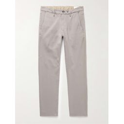 Fit 2 Action Straight-Leg Loopback Cotton-Blend Twill Chinos