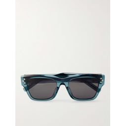 CD Diamond S2I D-Frame Acetate and Silver-Tone Sunglasses