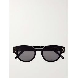 Diamond R2I Acetate and Silver-Tone Round-Frame Sunglasses