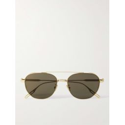 NeoDior RU Aviator-Style Gold-Tone Sunglasses