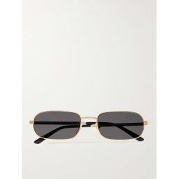 Rectangular-Frame Gold-Tone Sunglasses