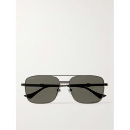 Aviator-Style Gunmetal-Tone Sunglasses