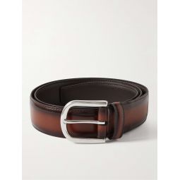 4cm Burnished-Leather Belt